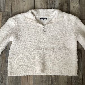 fuzzy soft quarter zip